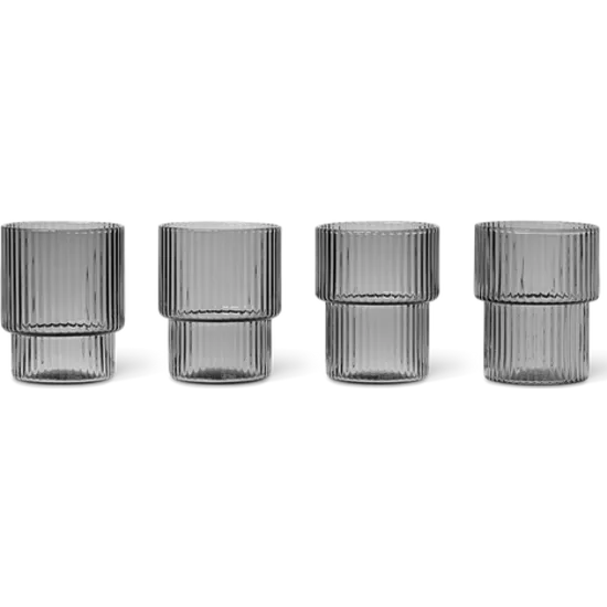 Ripple small glasses - set of 4 - smoked