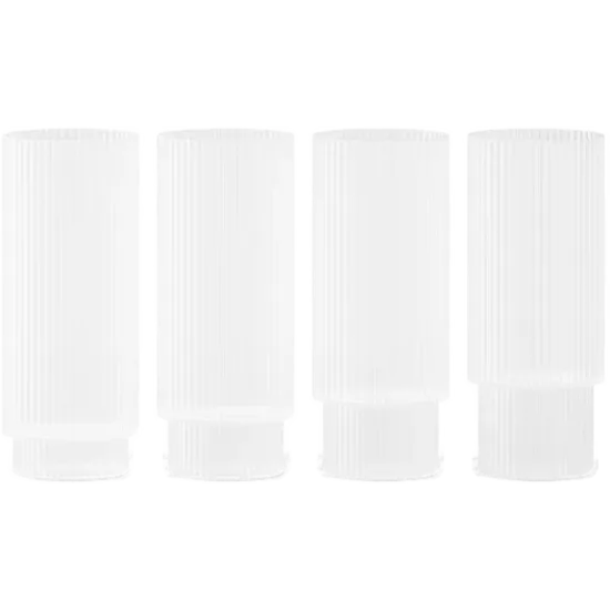 Ripple glasses - long set of 4 - Frosted