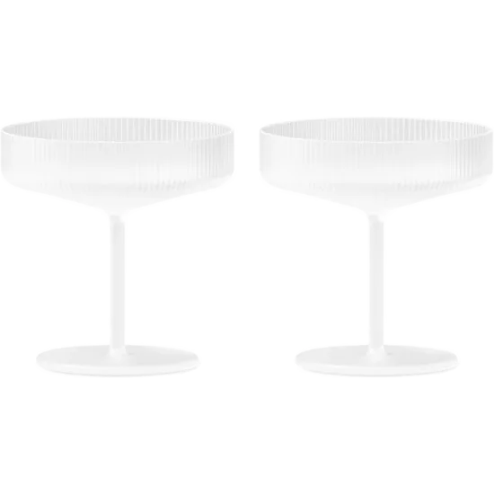 Ripple champagne- set of 2 - Frosted