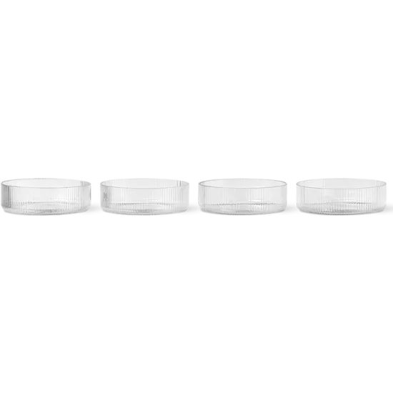 Ripple bowls  set of 4- Clear