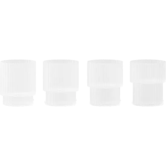 Ripple small glasses set of 4 - Frosted 