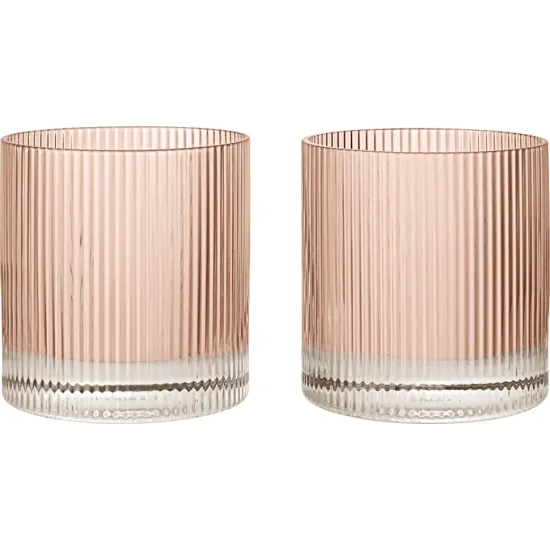 Ripple Tumbler Glasses - Set of 2 Blush 