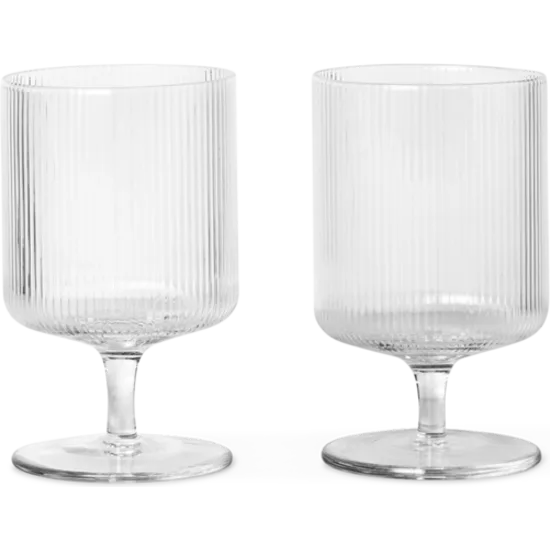Ripple wine glasses set of 2 - clear