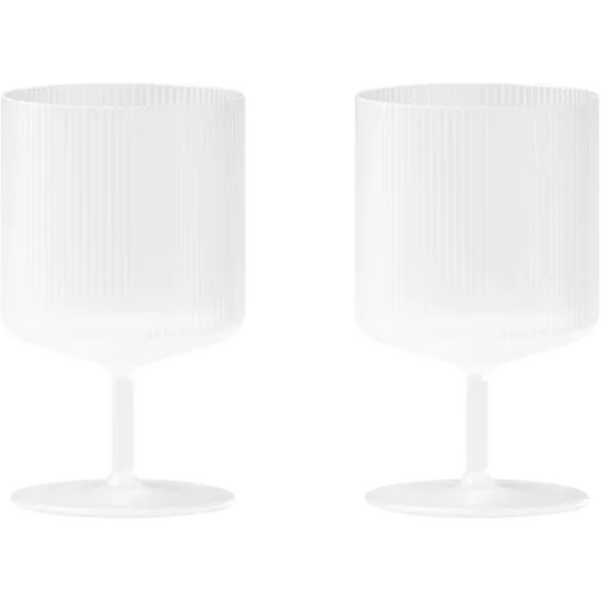 Ripple wine glasses - set of 2 - Frosted