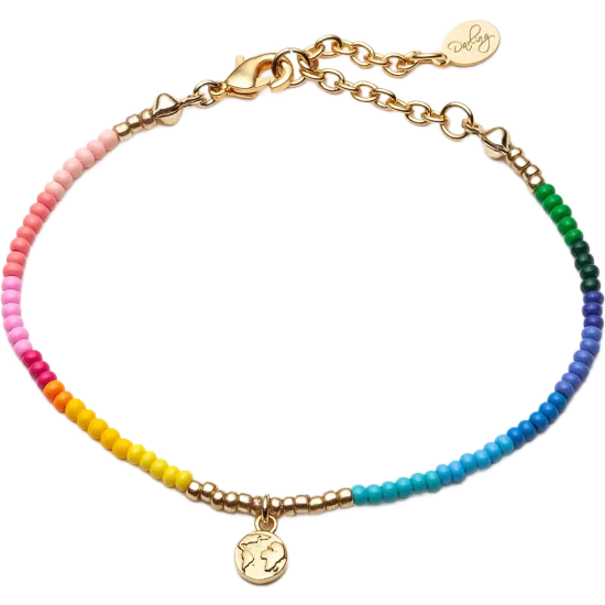 Earth Beaded Bracelet - Marglitað