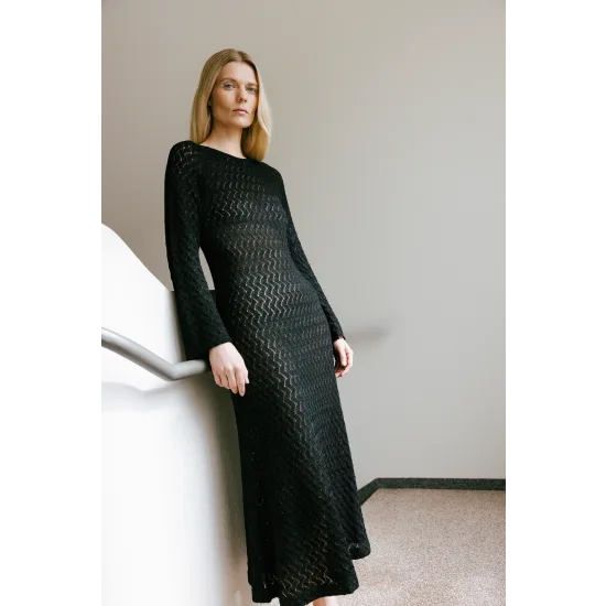 LENA DRESS / BLACK SPARKLE