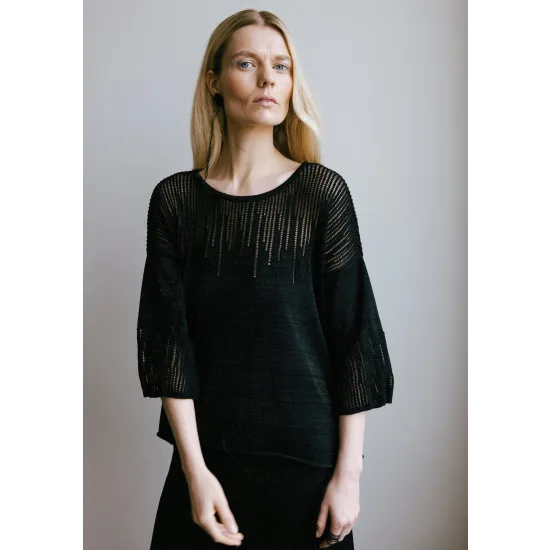 KLOE TOP / BLACK SPARKLE