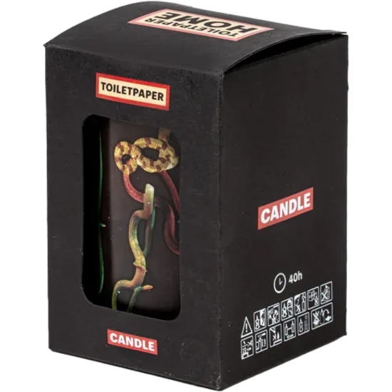 Toiletpaper Large candle - Snakes Black