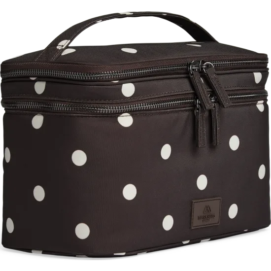 TreasureMBG Toiletry Bag Rec Polka Dot Brown