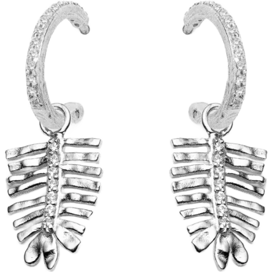 Tulsi Leaf Earrings - Silver