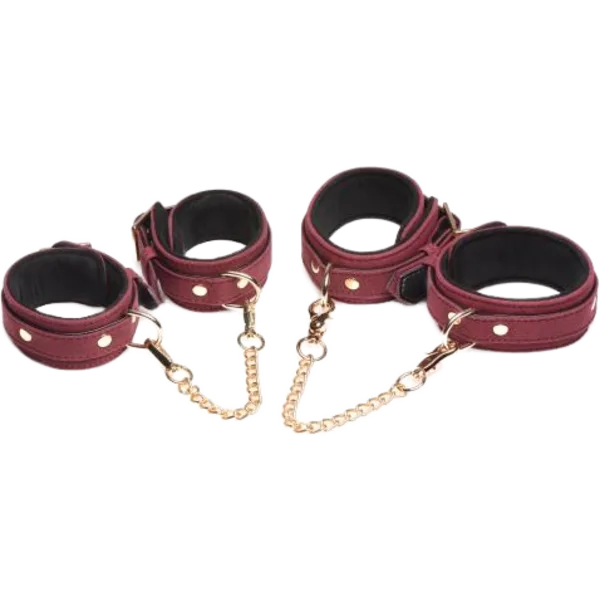 6-Piece BDSM Cuff Set With Collar