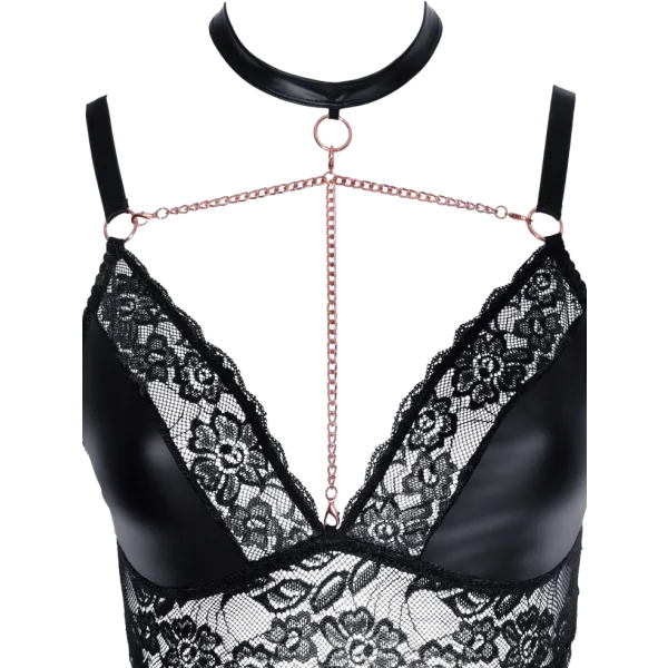 Bra And Briefs With Crotch Chain