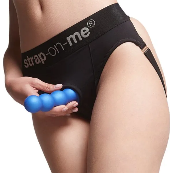 Dildo Plug Balls Metallic Blue