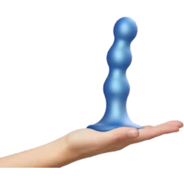 Dildo Plug Balls Metallic Blue