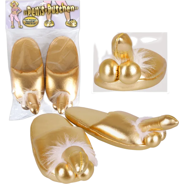 Penis Slippers Gylltir