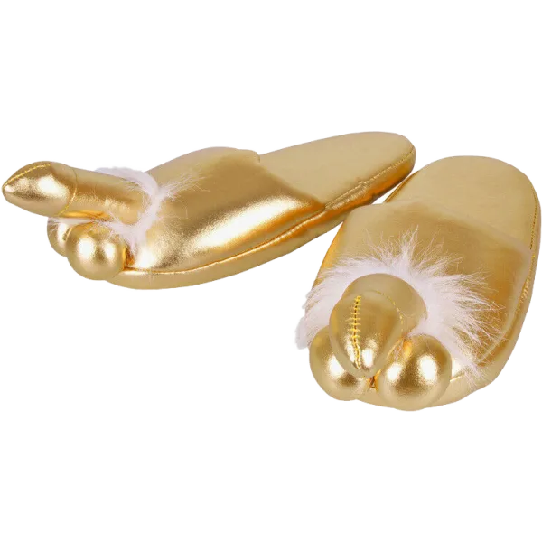 Penis Slippers Gylltir