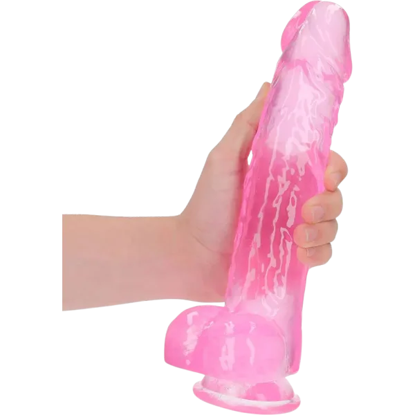 10" Curved Dildo With Balls