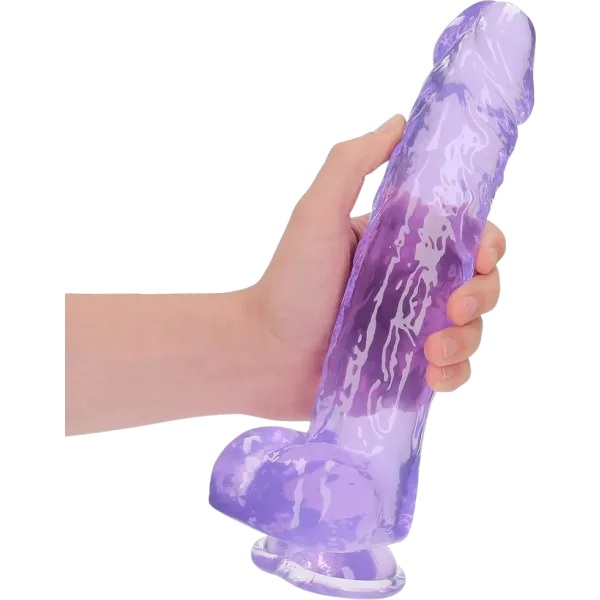 10" Curved Dildo With Balls