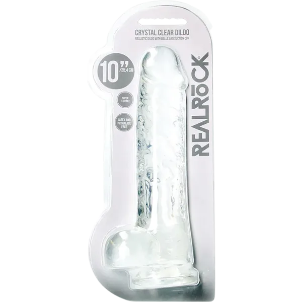 10" Curved Dildo With Balls