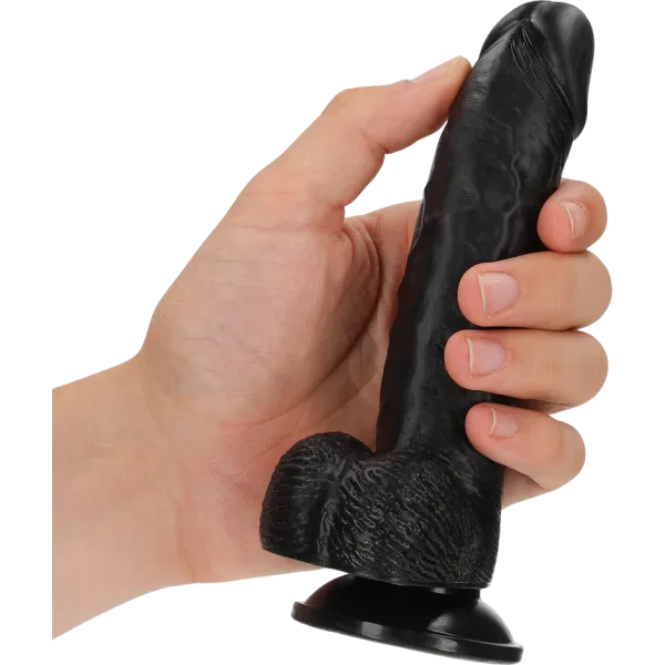 6" Curved Dildo With Balls