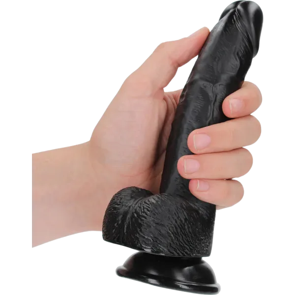 7" Curved Dildo With Balls