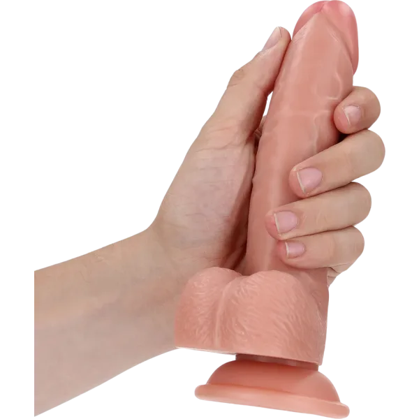 7" Curved Dildo With Balls