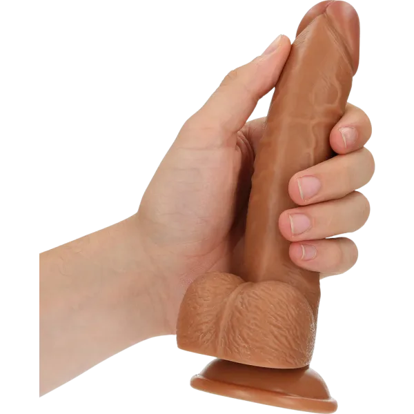 7" Curved Dildo With Balls
