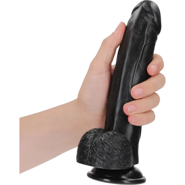 8" Curved Dildo With Balls