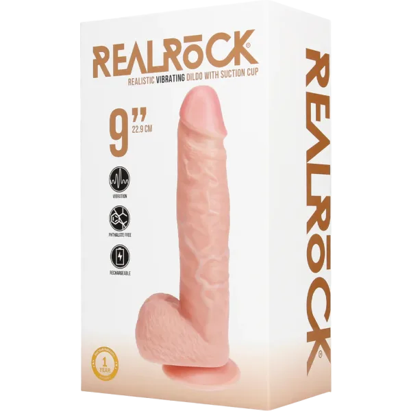 9" Vibrating Cock With Balls