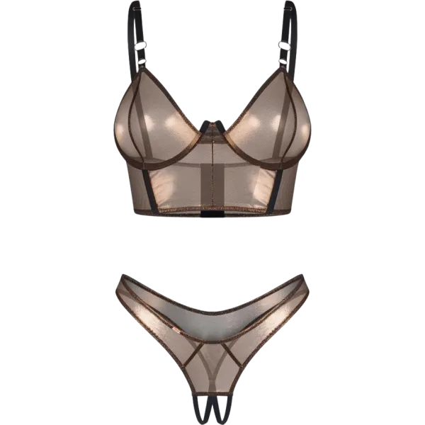 Soranna Top&Thong Brúnt