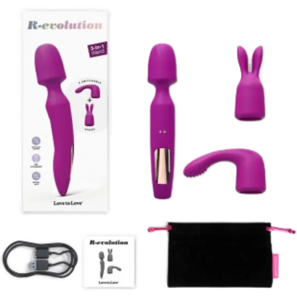 Wand Vibrator With 2 Attachments