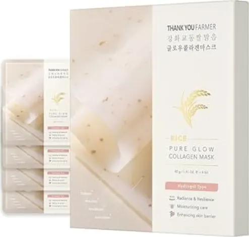 Rice Pure Glow Collagen Mask (4pcs)