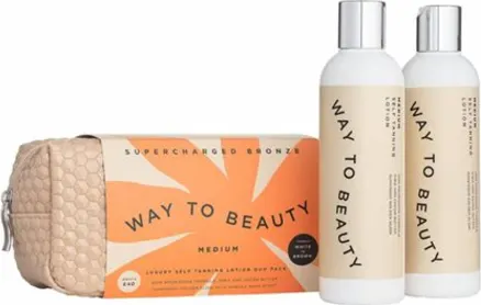 Way To Beauty – Supercharged Bronze - Self Tan Gift Set Medium