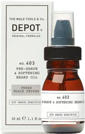 Shave Specifics - No. 403 - Pre-Shave & Softening Beard Oil -
            Black Pepper