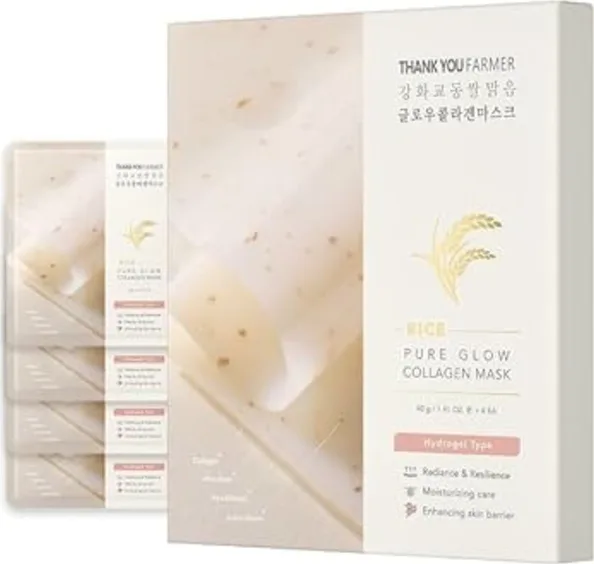 Rice Pure Glow Collagen Mask (4pcs)