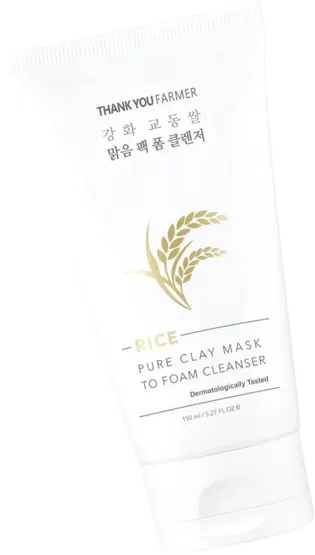 Rice - Pure Clay Mask To Foam Cleanser