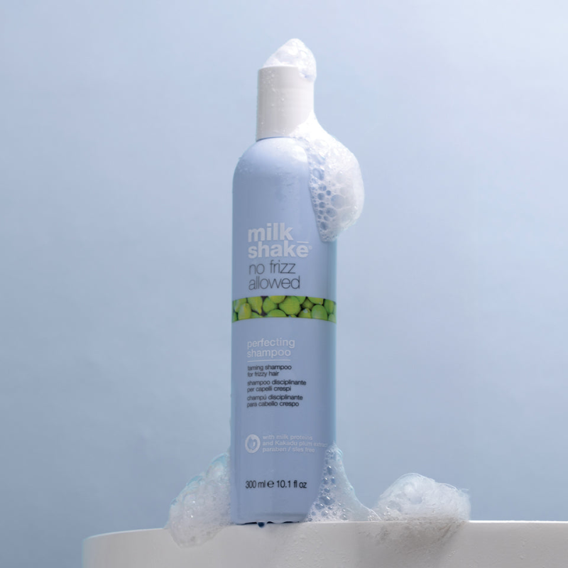 No-frizz allowed perfecting shampoo 