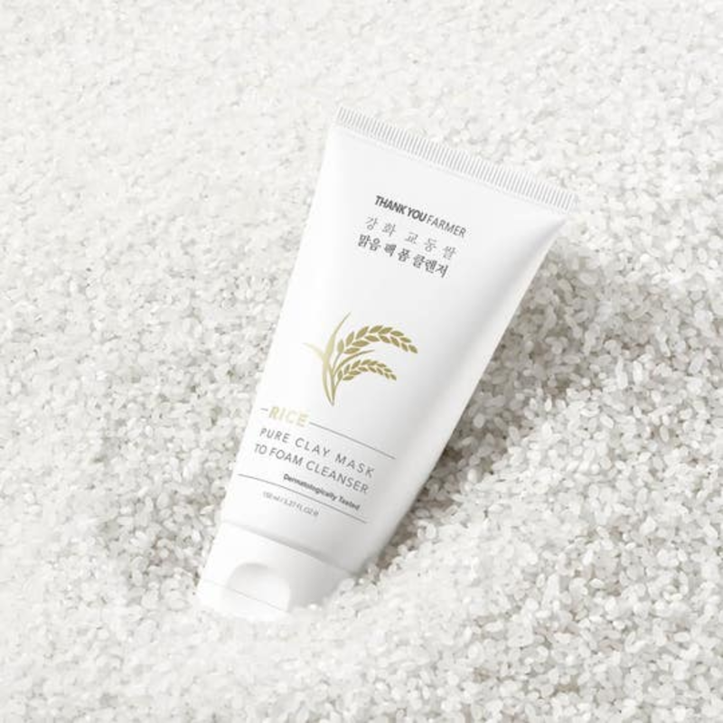 Rice - Pure Clay Mask To Foam Cleanser